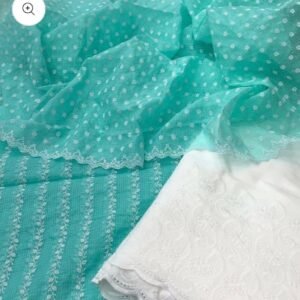 kota cotton embroidery work unstitched suit (top + dupatta + bottom)