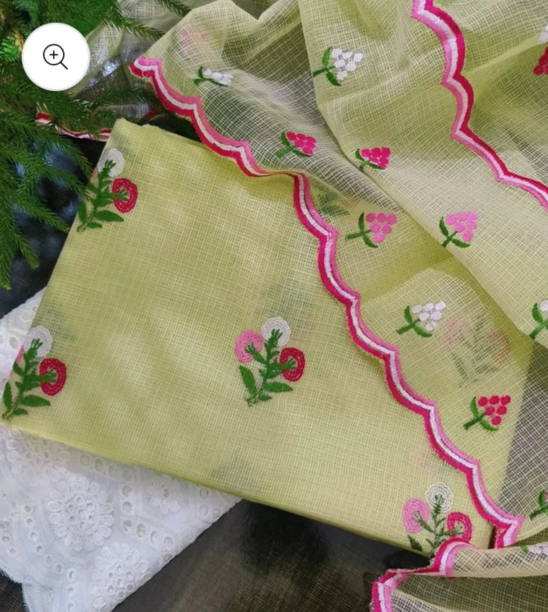 Pure kota doriya thread work cotton unstitched suit( top+duptta)Pure kota doriya thread work cotton unstitched suit( top+duptta)Pure kota doriya thread work cotton unstitched suit( top+duptta)