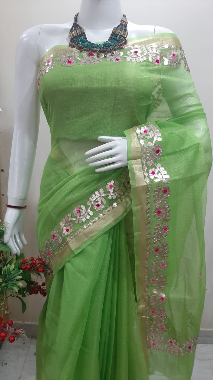gotta patti kota cotton saree