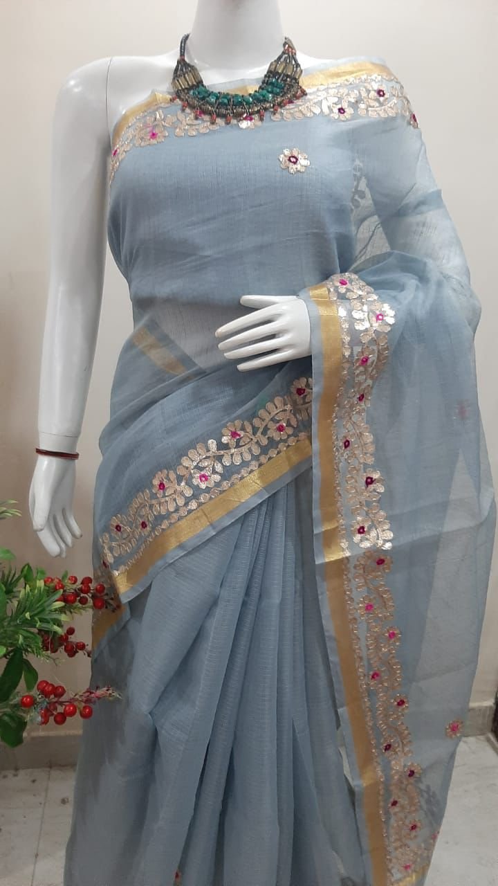 gotta patti kota cotton saree