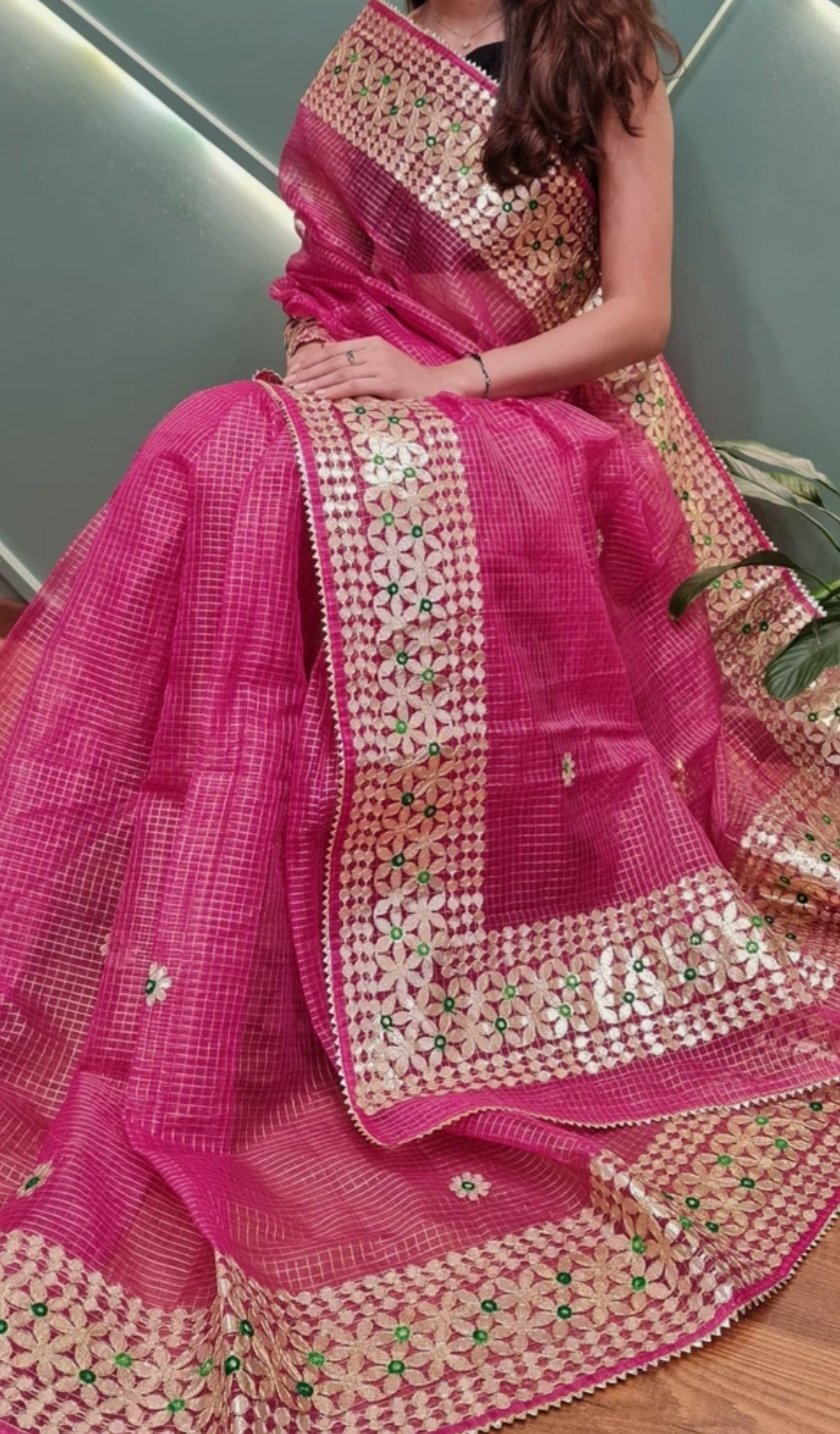 gotta patti kota cotton saree