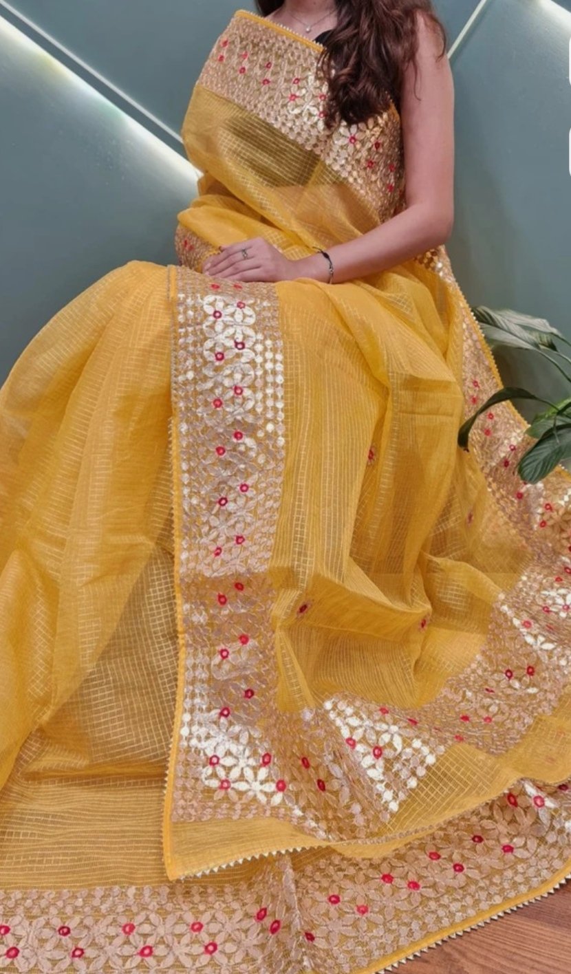 gotta patti kota cotton saree