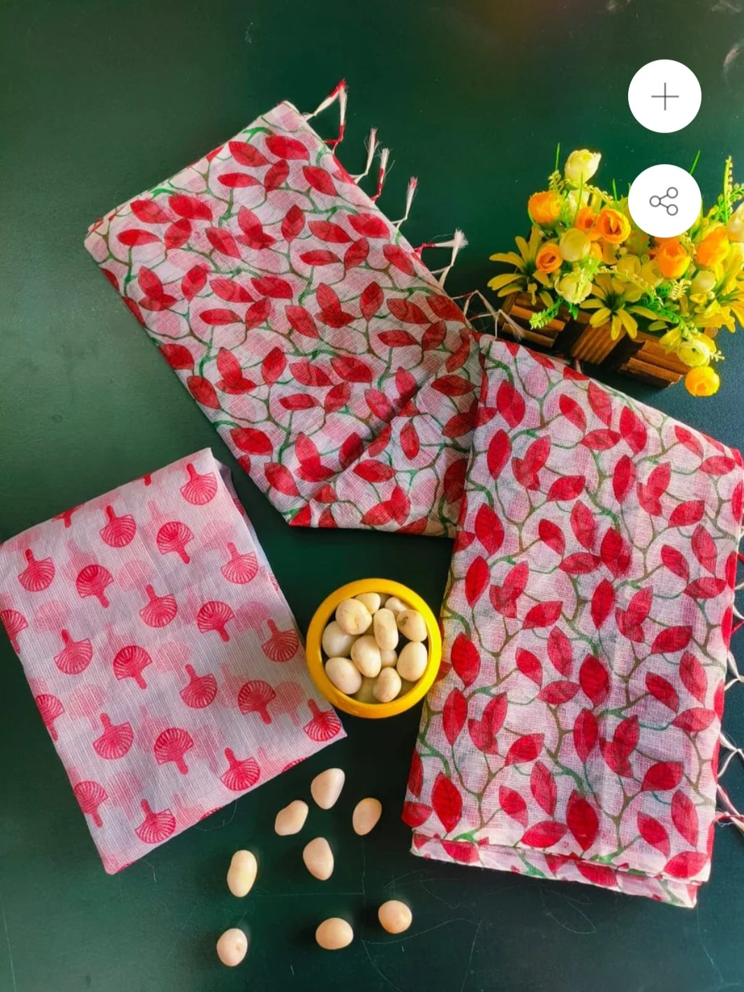 soft kota cotton printed 6 met saree with blouse