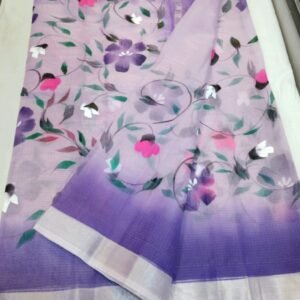 soft kota cotton printed 6 met saree with blouse