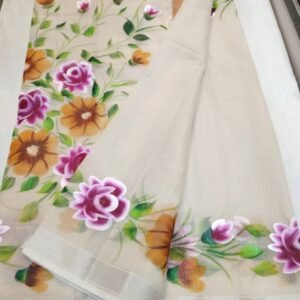 soft kota cotton printed 6 met saree with blouse
