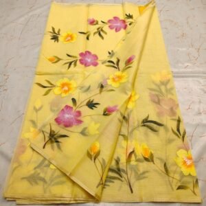 soft kota cotton printed 6 met saree with blouse