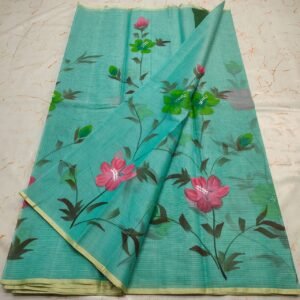 soft kota cotton printed 6 met saree with blouse