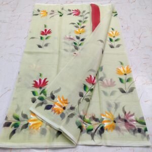 soft kota cotton printed 6 met saree with blouse