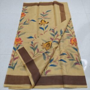 soft kota cotton printed 6 met saree with blouse