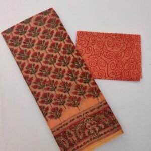 soft kota cotton printed 6 met saree with blouse