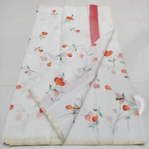 soft kota cotton printed 6 met saree with blouse