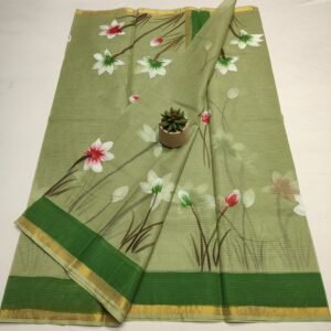 soft kota cotton printed 6 met saree with blouse