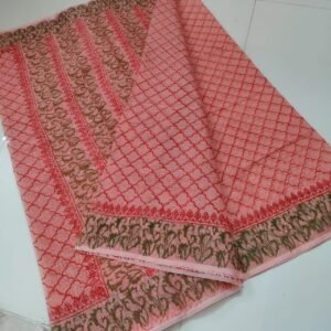 soft kota cotton printed saree with blouse