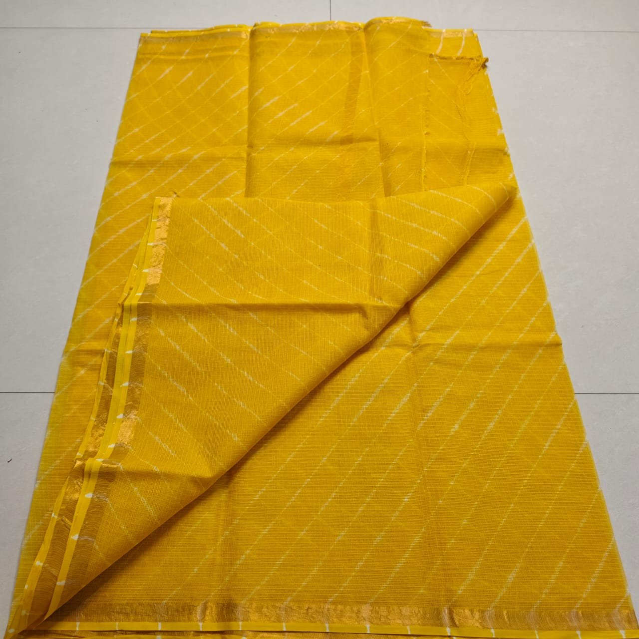 soft kota cotton printed saree with blouse