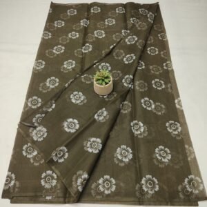 soft kota cotton printed saree with blouse