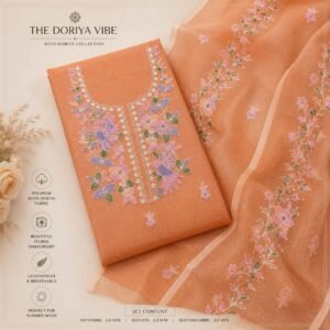 premium quality unstiched kota dress matrial suit (Top+Duptta)