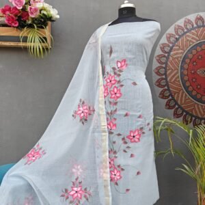 hand block pure cotton kota doriya suit (top+duptta)
