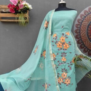 pure cotton kota doriya hand block suit (top+duptta)