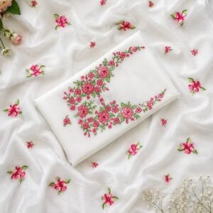 premium quality kota cotton unstiched suit (Top+Duptta)