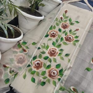 hand block pure cotton kota doriya unstiched suit (Top+Duptta)