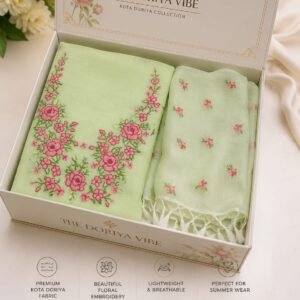 premium quality cotton kota doriya dress matrial (Top+Duptta)