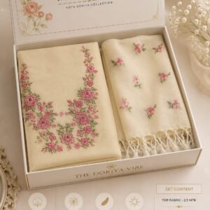 premium quality kota doriya cotton dress matrial suit (Top+Duptta)