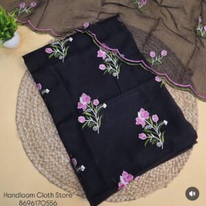 kota doriya cotton flower work suit (Top+Duptta)