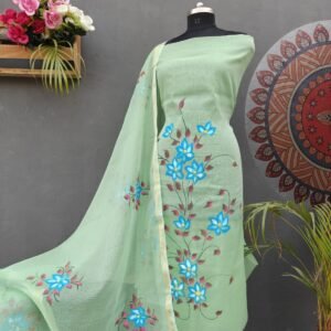 hand block pure cotton suit (top+duptta)