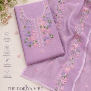 premium qaulity kota doriya unstiched dress matrial (Top+Duptta)