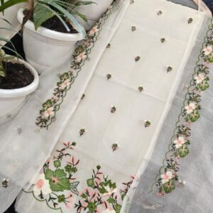 Soft kota doriya cotton embroidery work suit (Top+Duptta)