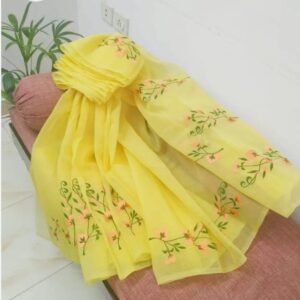 Soft cotton kota doriya embroidery work saree price - 1150-1350
