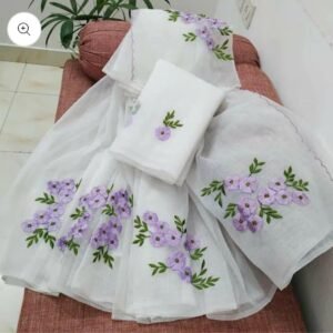 Soft cotton kota doriya embroidery work saree price - 1150-1350