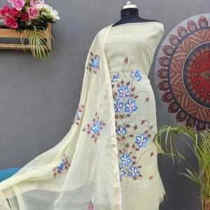 hand block pure kota doriya suit (top+duptta)
